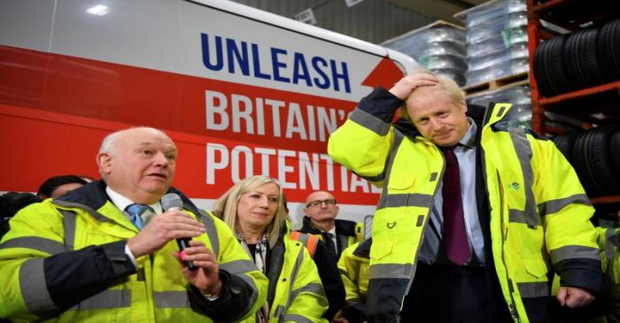 FILE PHOTO: Britain's Prime Minister Boris Johnson campaigns in Washington