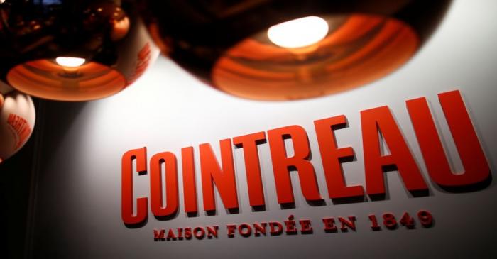 The logo of Cointreau is seen at the Carre Cointreau in the Cointreau distillery in