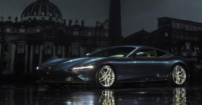 FILE PHOTO: Ferrari Roma is unveiled during its first world presentation in Rome