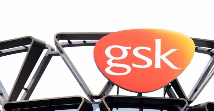 FILE PHOTO: The GSK logo is seen on top of GSK Asia House in Singapore
