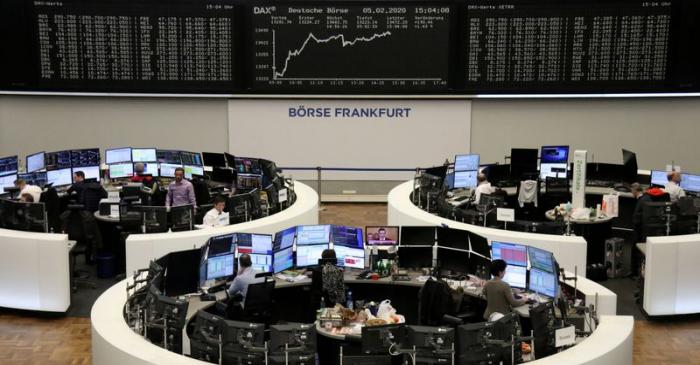 The German share price index DAX graph is pictured at the stock exchange in Frankfurt