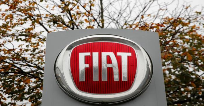 FILE PHOTO: Logo of car manufacturer Fiat is seen in Zurich
