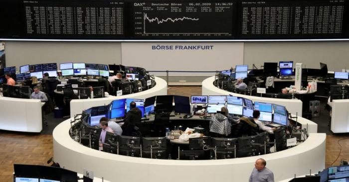 The German share price index DAX graph is pictured at the stock exchange in Frankfurt