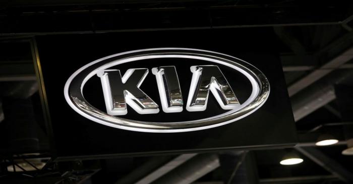 FILE PHOTO: The logo of Kia Motors is seen during the 2019 Seoul Motor Show in Goyang