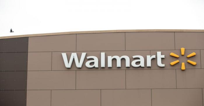 Walmart's logo is seen outside one of the stores in Chicago