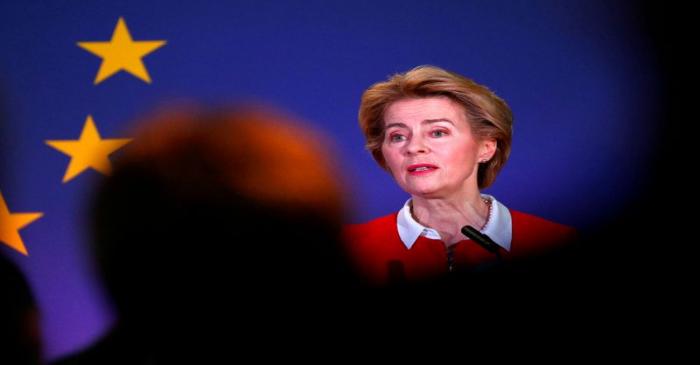 FILE PHOTO: EU Commission President von der Leyen gives on the future of Europe in Brussels