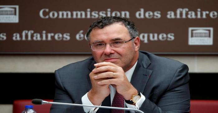 Total CEO Patrick Pouyanne attends a hearing of French parliament's economic commission at the