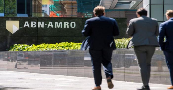 ABN AMRO logo is seen at the headquarters in Amsterdam