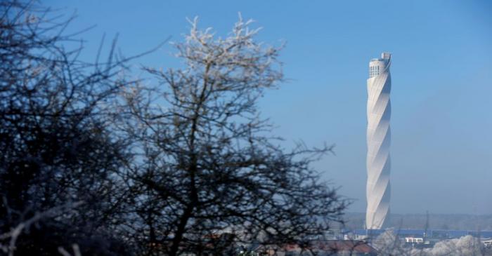 FILE PHOTO: Thyssenkrupp's elevator test tower is pictured in Rottweil