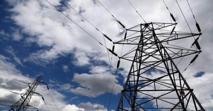 FILE PHOTO:  Electricity pylons are seen in London