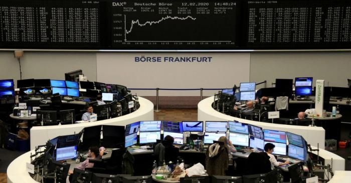 The German share price index DAX graph is pictured at the stock exchange in Frankfurt