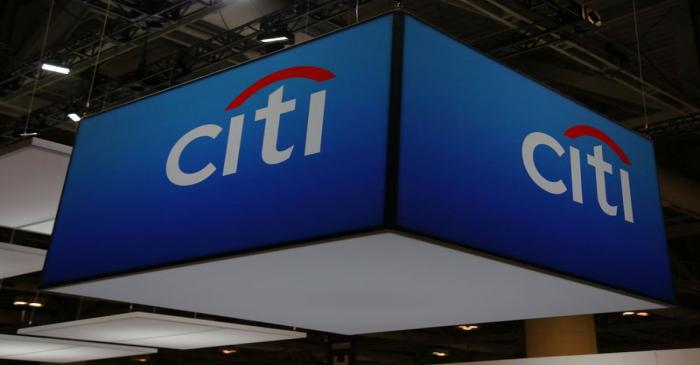 FILE PHOTO:  The Citigroup Inc logo is seen at the SIBOS banking and financial conference in