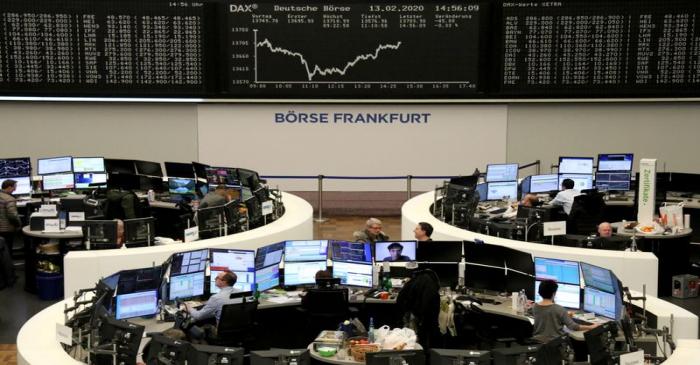 The German share price index DAX graph is pictured at the stock exchange in Frankfurt