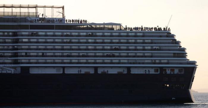 MS Westerdam cruise ship offshore port in Sihanoukville