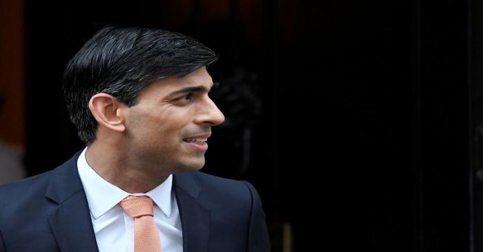 Newly appointed Britain's Chancellor of the Exchequer Rishi Sunak leaves Downing Street in