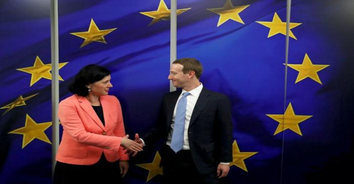 Facebook Chairman and CEO Mark Zuckerberg meets with European Commissioner for Values and