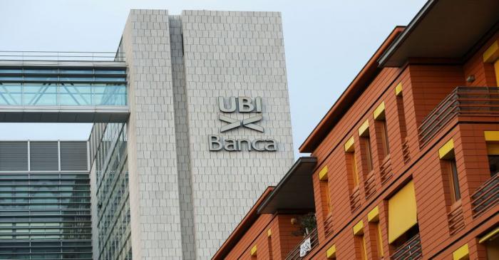 FILE PHOTO: FILE PHOTO: The headquarter of UBI bank is seen in Brescia