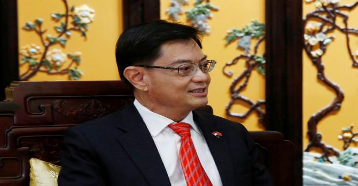 FILE PHOTO: Singapore's Deputy Prime Minister Heng Swee Keat attends a meeting at Diaoyutai