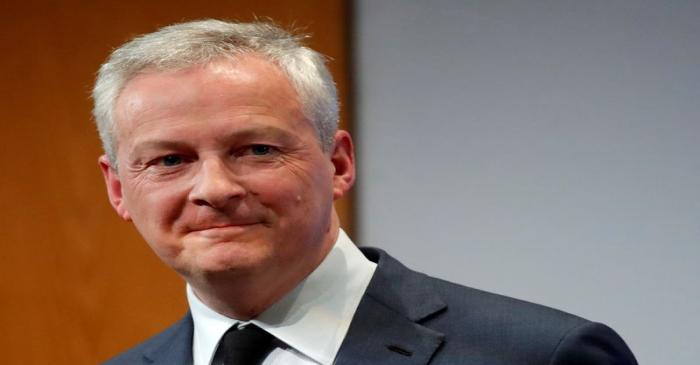 FILE PHOTO: French Finance Minister Le Maire gives New Year's address to economic figures