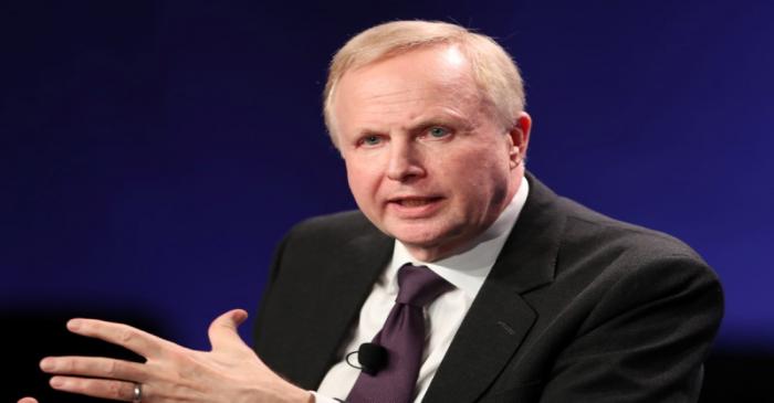 FILE PHOTO: Bob Dudley, Group Chief Executive of BP, speaks at the 2019 Milken Institute Global