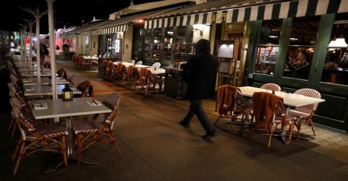 Empty restaurant tables are seen as the spread of the coronavirus disease (COVID-19) continues,
