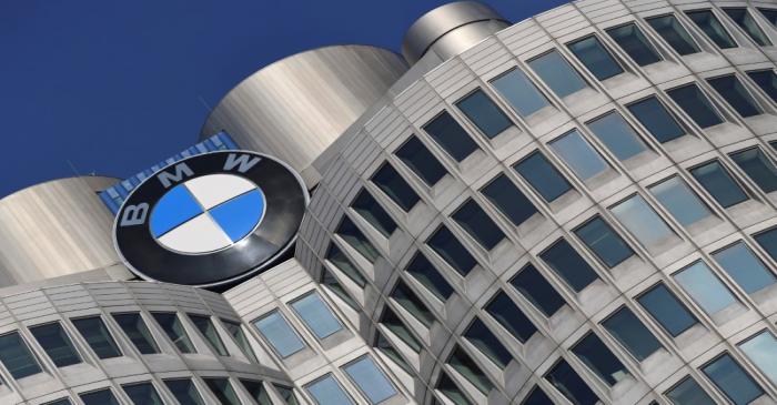 FILE PHOTO: The logo of German car manufacturer BMW is seen on the company headquarters in