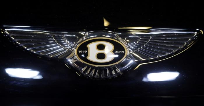 FILE PHOTO: The logo of Bentley carmaker is seen on a car at the Top Marques fair in Monaco