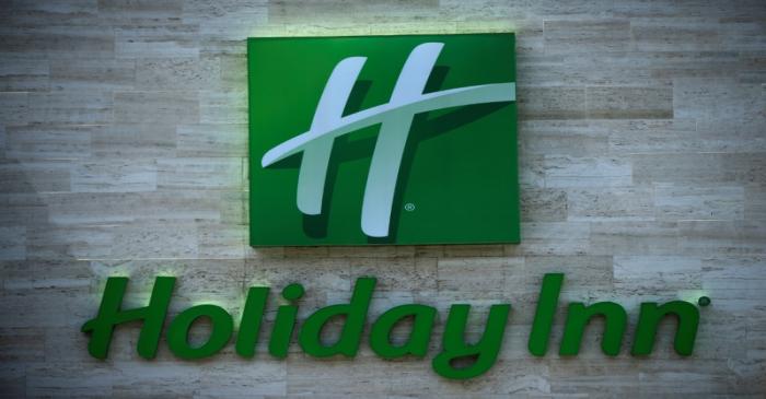 Holiday Inn logo is seen in Tbilisi