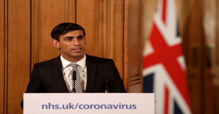 FILE PHOTO: Chancellor of the Exchequer Rishi Sunak speaks during a news conference on the