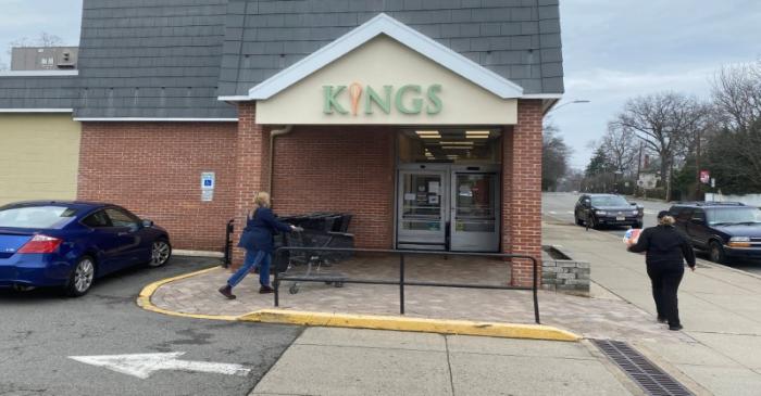 Shoppers enter a Kings Food Market in Montclair, New Jersey