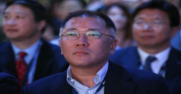 Euisun Chung of Hyundai attends the 2017 New York International Auto Show in New York