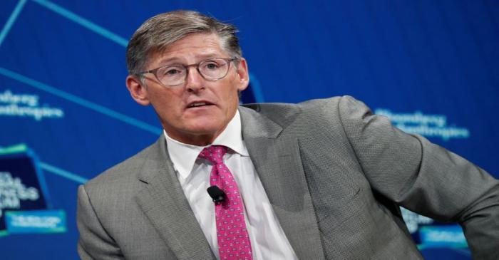 FILE PHOTO:  Michael Corbat, CEO of Citigroup, speaks during the Bloomberg Global Business