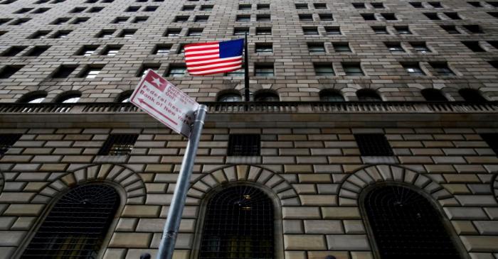 FILE PHOTO: The Federal Reserve Bank of New York building is seen in the Manhattan borough of