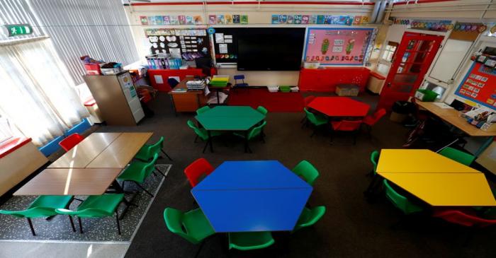 FILE PHOTO: General view of a empty classroom at Nettlefield Primary School as the majority of