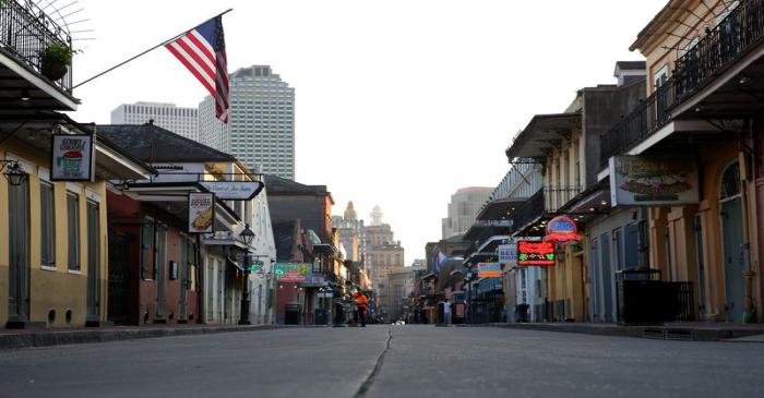 FILE PHOTO: A view of Bourbon Street amid the outbreak of the coronavirus disease (COVID-19),