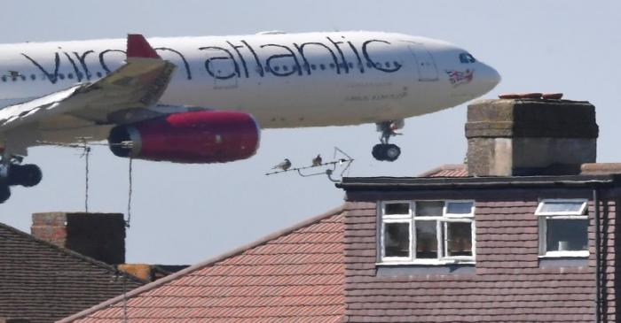 FILE PHOTO: A Virgin Atlantic Airbus comes in to land at Heathrow aiport in London