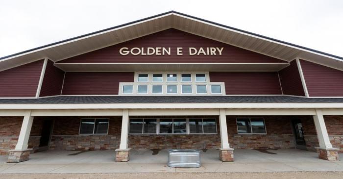 The milking parlor at the Eble family's Golden E Dairy near West Bend, Wisconsin