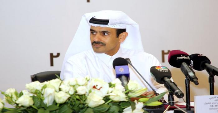 FILE PHOTO: Qatar Petroleum CEO and Minister of State for Energy Saad al-Kaabi speaks during a