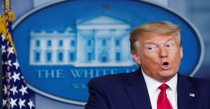 U.S. President Trump leads daily coronavirus response briefing at the White House in Washington