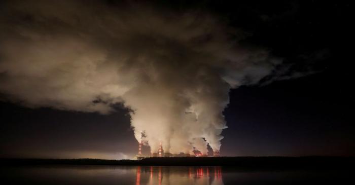 FILE PHOTO: Smoke and steam billows from Belchatow Power Station