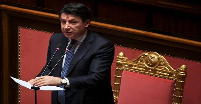 FILE PHOTO: Italian PM Conte addresses Senate on coronavirus disease (COVID-19), in Rome