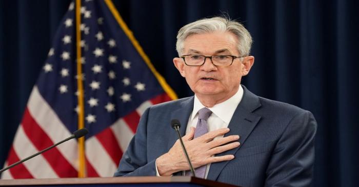 FILE PHOTO: U.S. Federal Reserve Chairman Jerome Powell  speaks in Washington