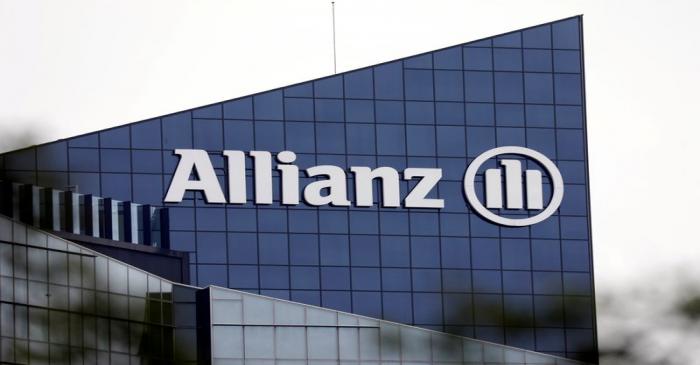 FILE PHOTO: The logo of insurer Allianz SE is seen on the company building in Puteaux at the