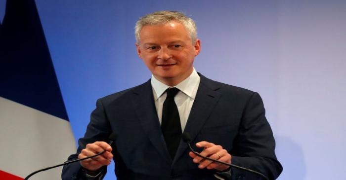 FILE PHOTO: French Finance Minister Le Maire gives New Year's address to economic actors