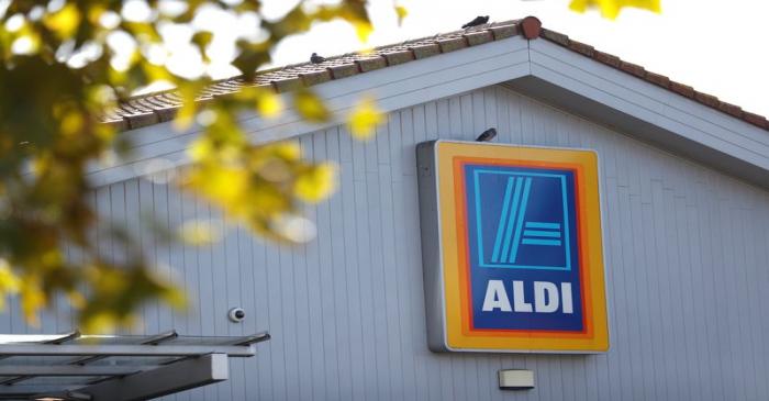 An Aldi superstore is seen in London