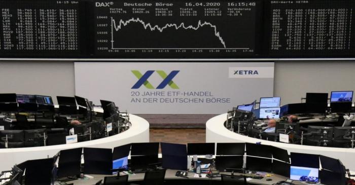 The German share price index DAX graph is pictured at the stock exchange in Frankfurt