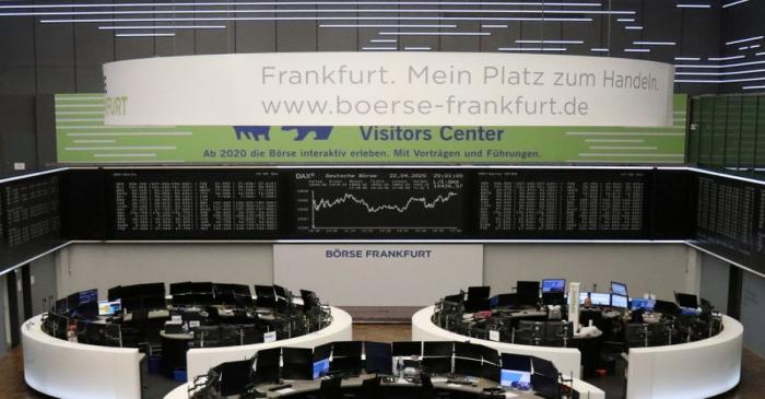 The German share price index DAX graph is pictured at the stock exchange in Frankfurt
