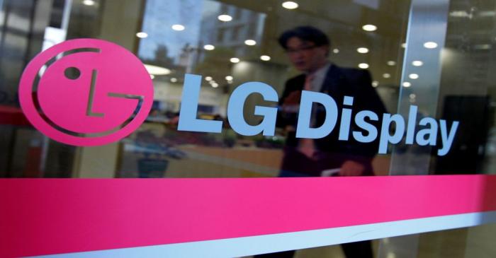 FILE PHOTO:  A man walks out of the headquarters of LG Display in Seoul