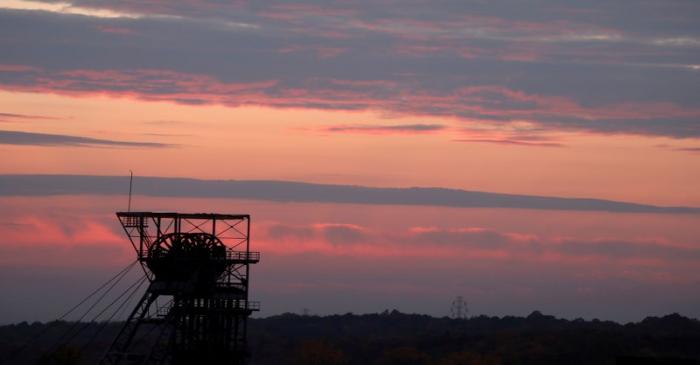 FILE PHOTO: General view of Wujek Coal Mine is seen at sunset in Katowice