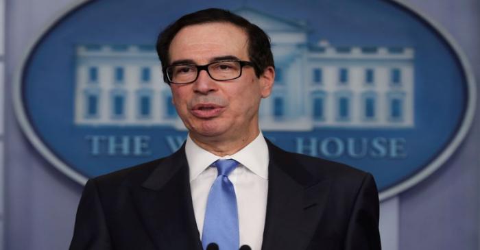 FILE PHOTO: FILE PHOTO: Treasury Secretary Steven Mnuchin speaks during the daily coronavirus